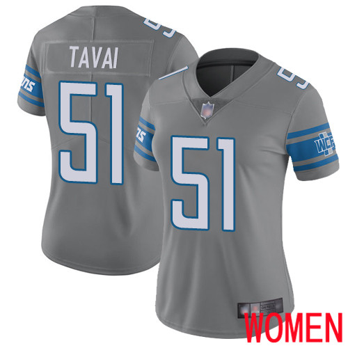 Detroit Lions Limited Steel Women Jahlani Tavai Jersey NFL Football 51 Rush Vapor Untouchable